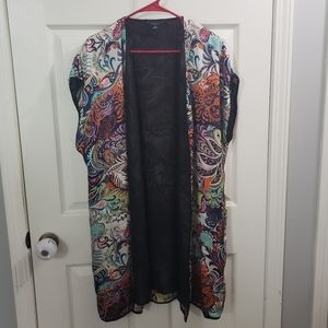 Colorful Tunic Kimono Duster cover-up